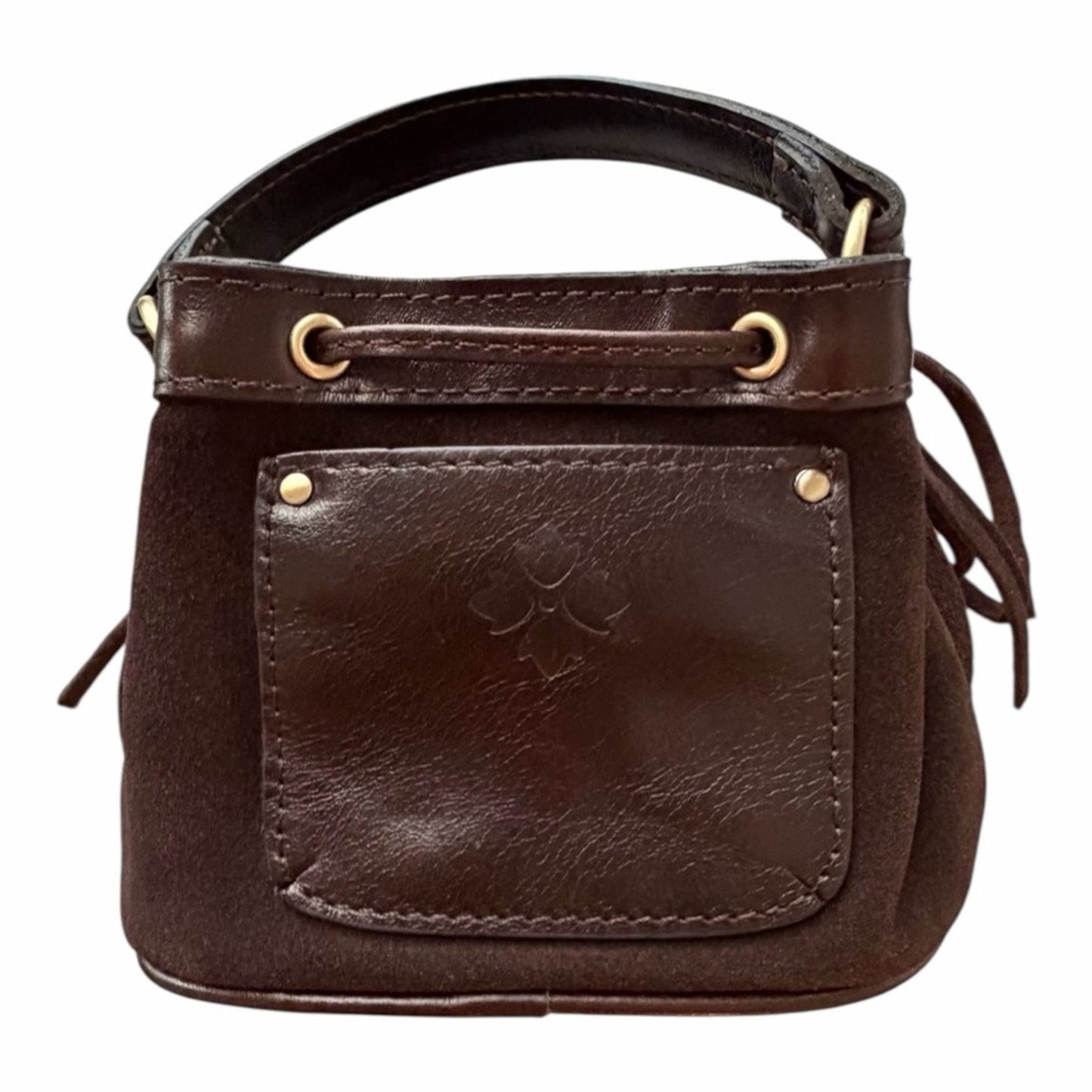 Patricia Nash Mini Elisa Fringe Bucket Bag NWT | Coastal Cowgirl Brown Leather