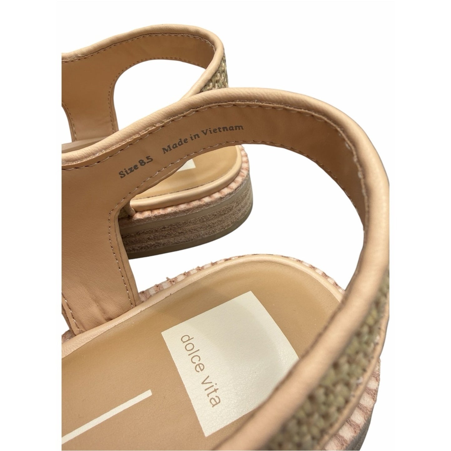 Dolce Vita Hollis Raffia Fisherman Sandals Coastal Chic NIB 8.5