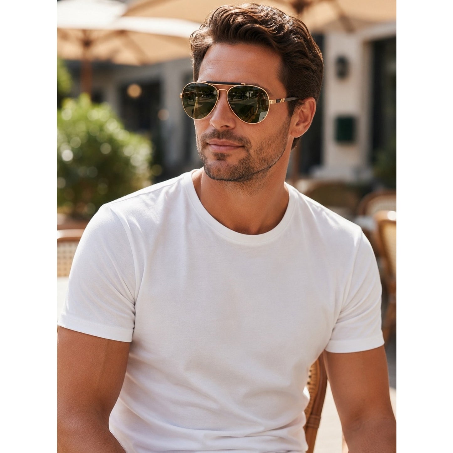 NWT Gucci GG1287S Gold Aviator Sunglasses 57□16-150 MSRP $505 Complete Set
