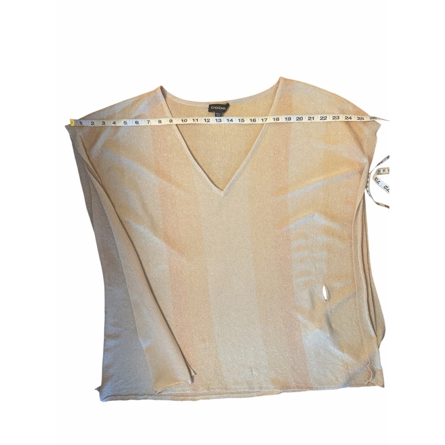 Vintage bebe Silk Metallic Silk Draped Caftan - Sweater -Top - Belted Women’s M