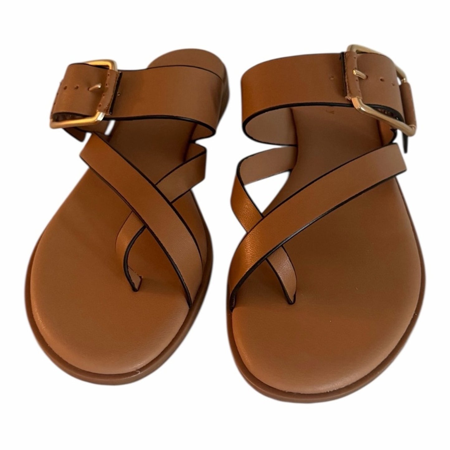 Sanctuary Lion Spring Sandals Size 8 NIB Tan Leather Minimalist Summer Slide
