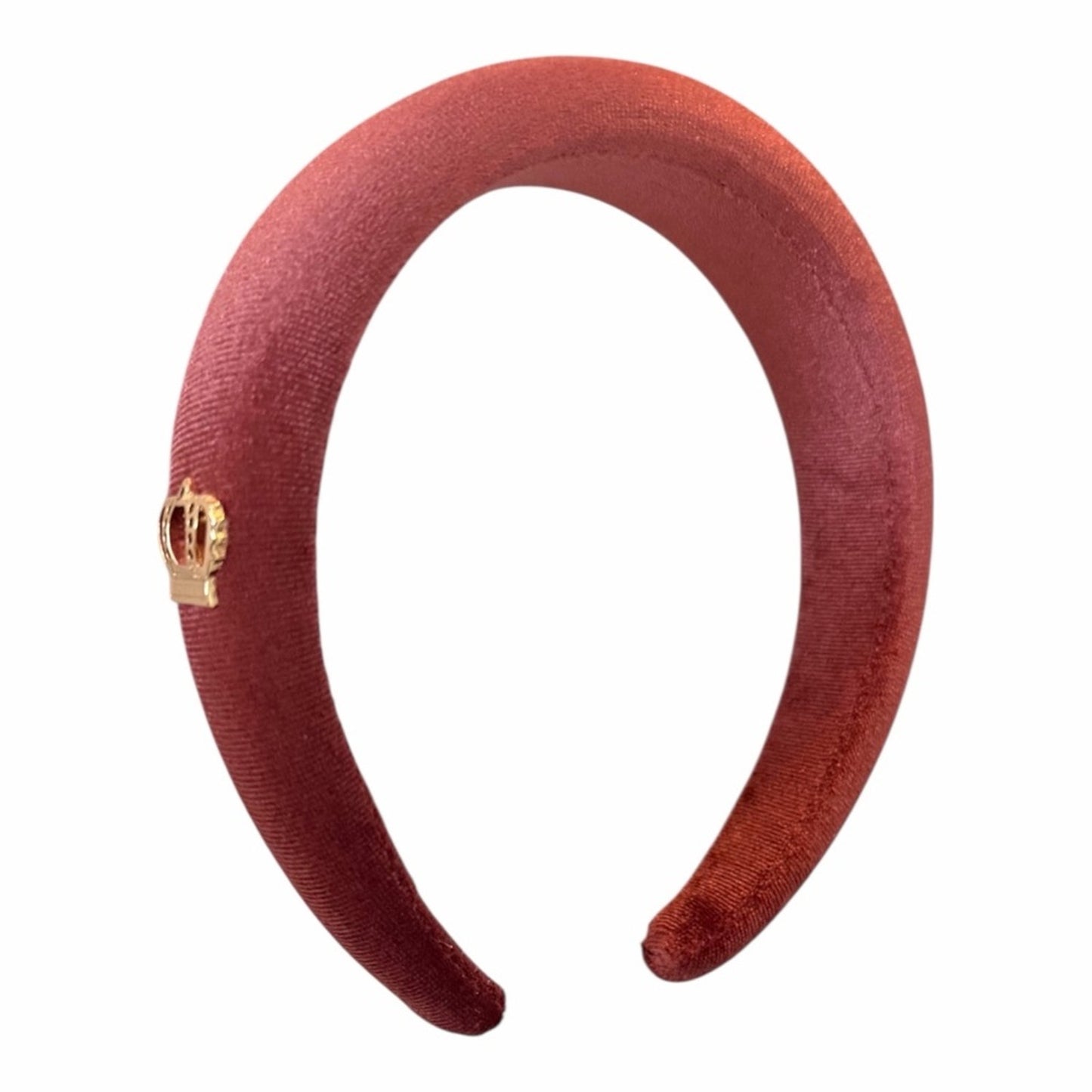 Dolce & Gabbana Velvet Crown Headband Burgundy Luxury Hair Accessory NIB