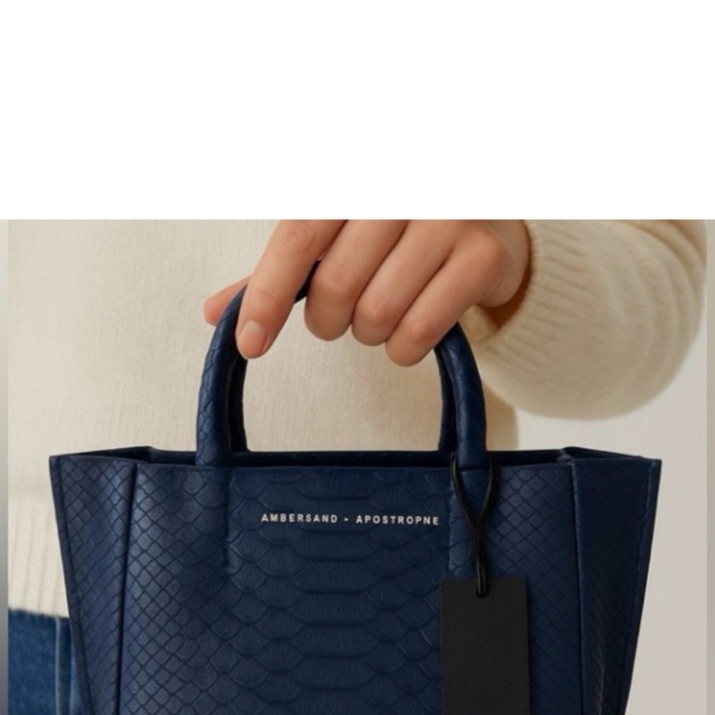 Ampersand As Apostrophe Micro Tote In Deep Magenta - Buffalo Leather