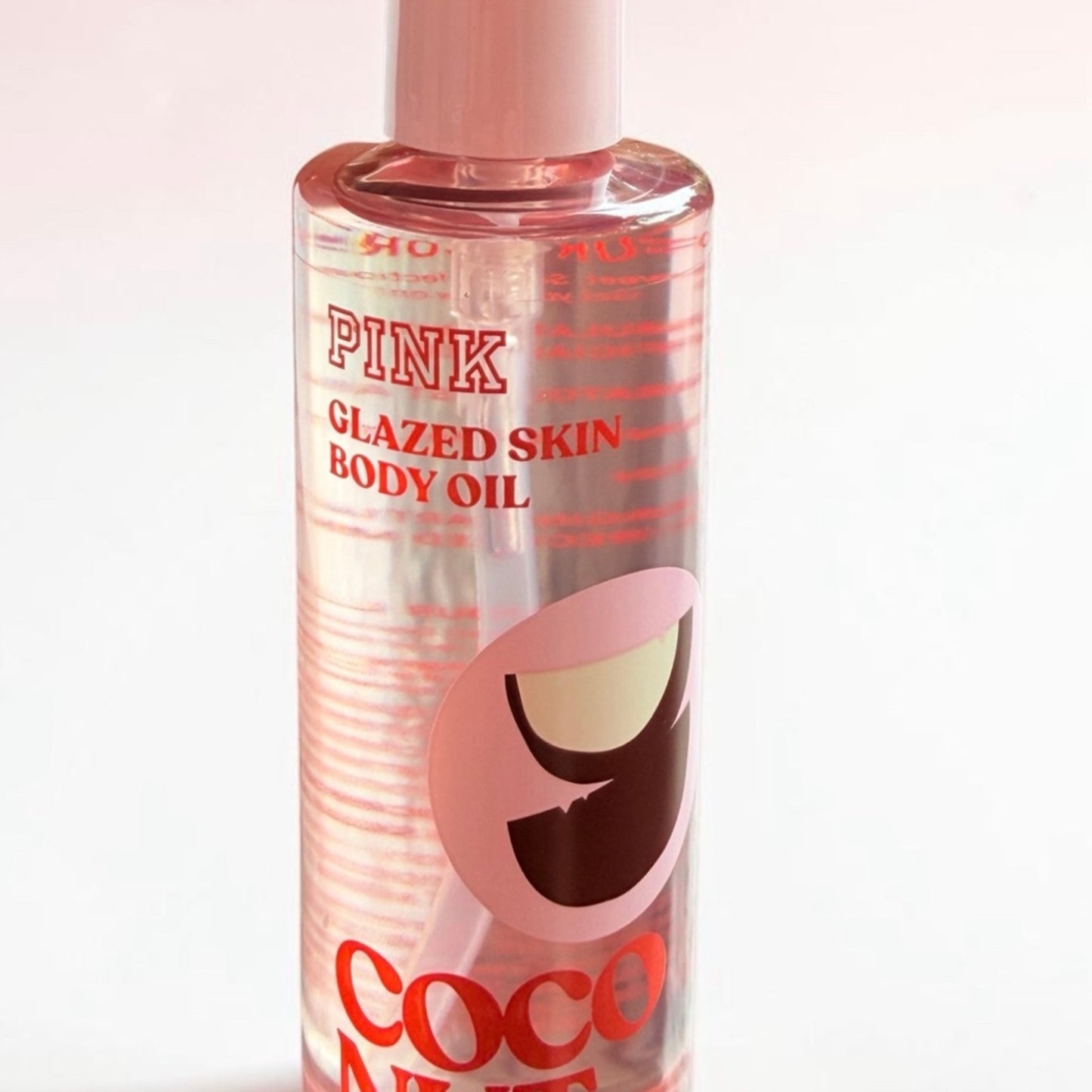 NEW Victoria’s Secret PINK Glazed Skin Body Oil Coconut 8 oz Vegan