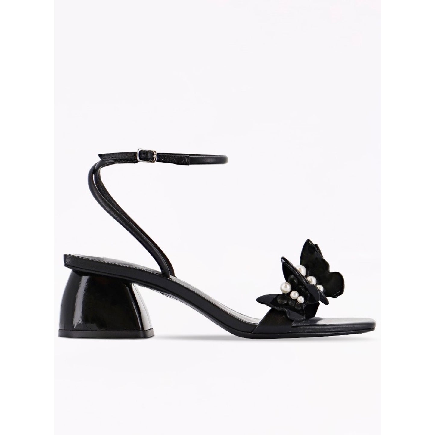 Sophia Webster Fairycore Vanessa Pearl Butterfly Mid Block Sandals Black 38 NIB