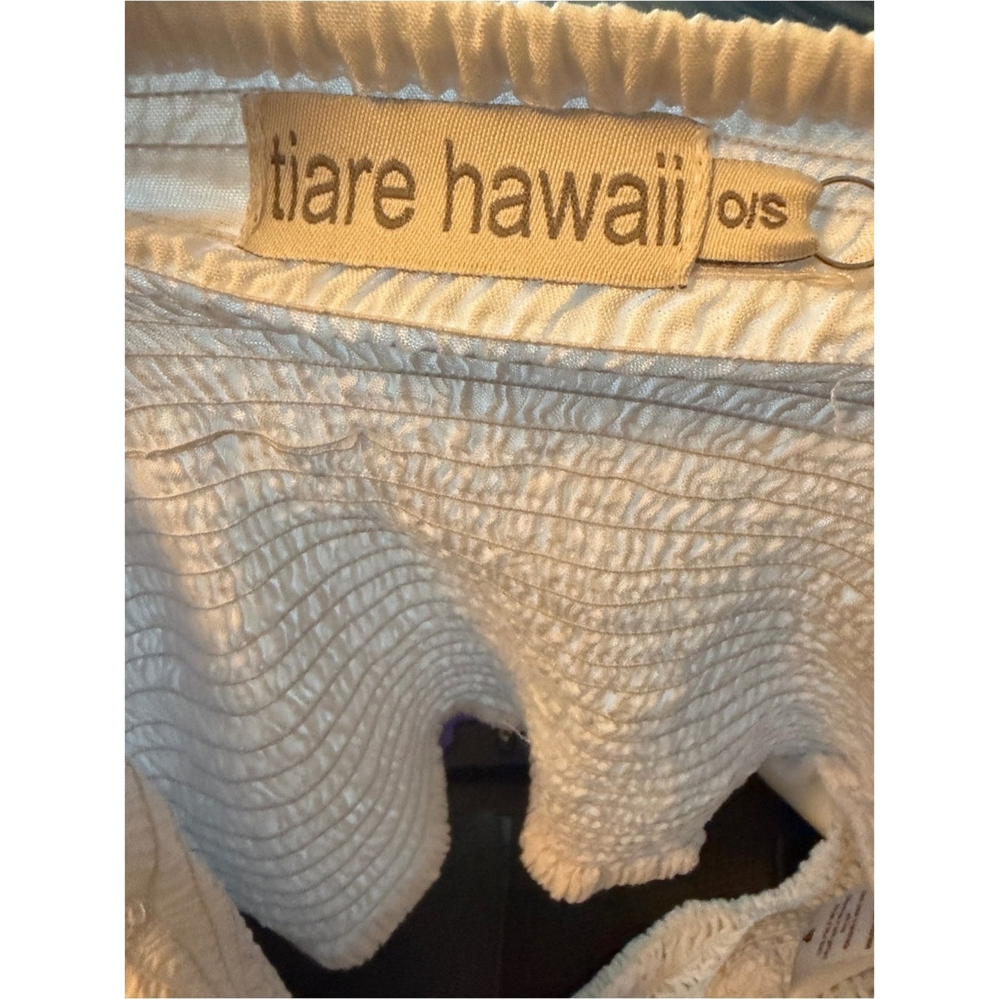 NWT Tiare Hawaii White Blue Embroidered Matching Set Resort Size M (S,M & L)