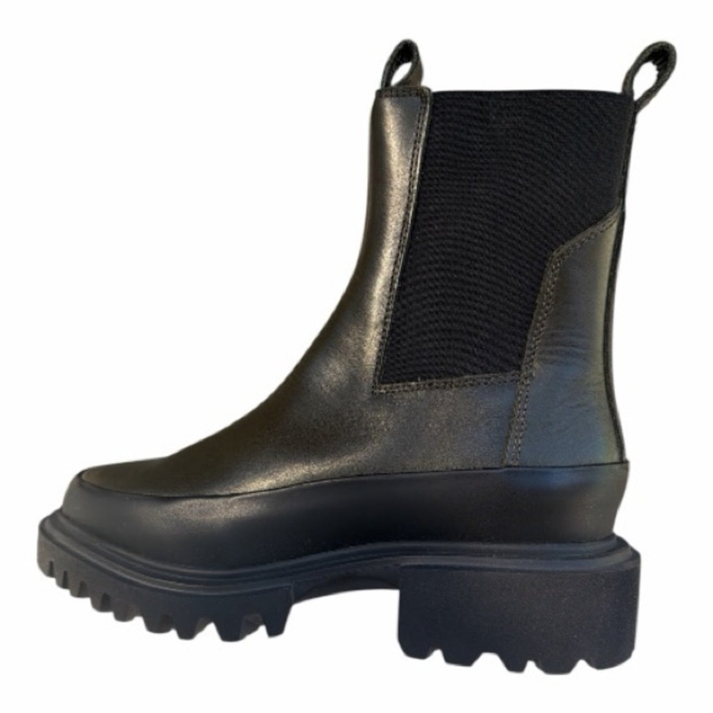 AllSaints Chunky Chelsea Boots Army Green Leather Lug Sole US 6 New