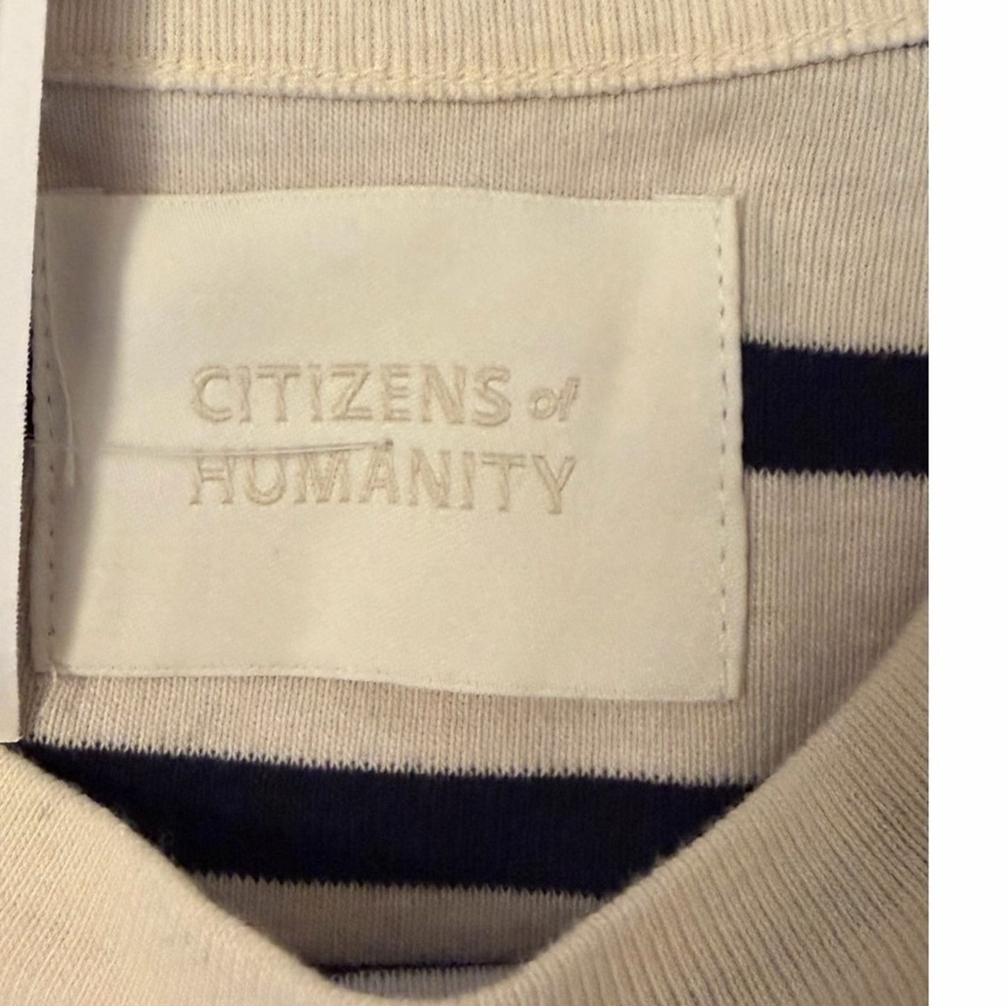 Citizens of Humanity Goldie Tee Stripe M NWT Made USA MSRP $138